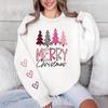 Women's Merry Christmas Print Casual Round Neck Hoodie - Autumn/Winter