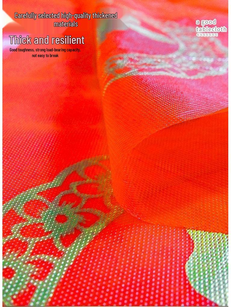 Elegante wasserdichte und schmutzabweisende rote Tischdecke für Hochzeiten