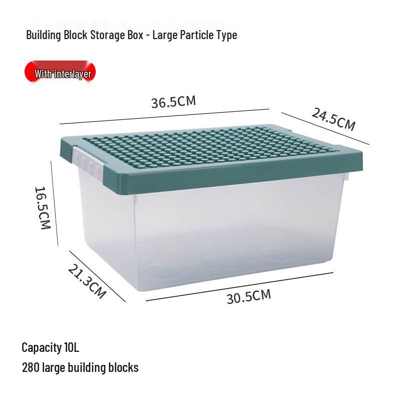 Lego Large Transparent Plastic Storage Box with Lid for Children's Toys & Organization