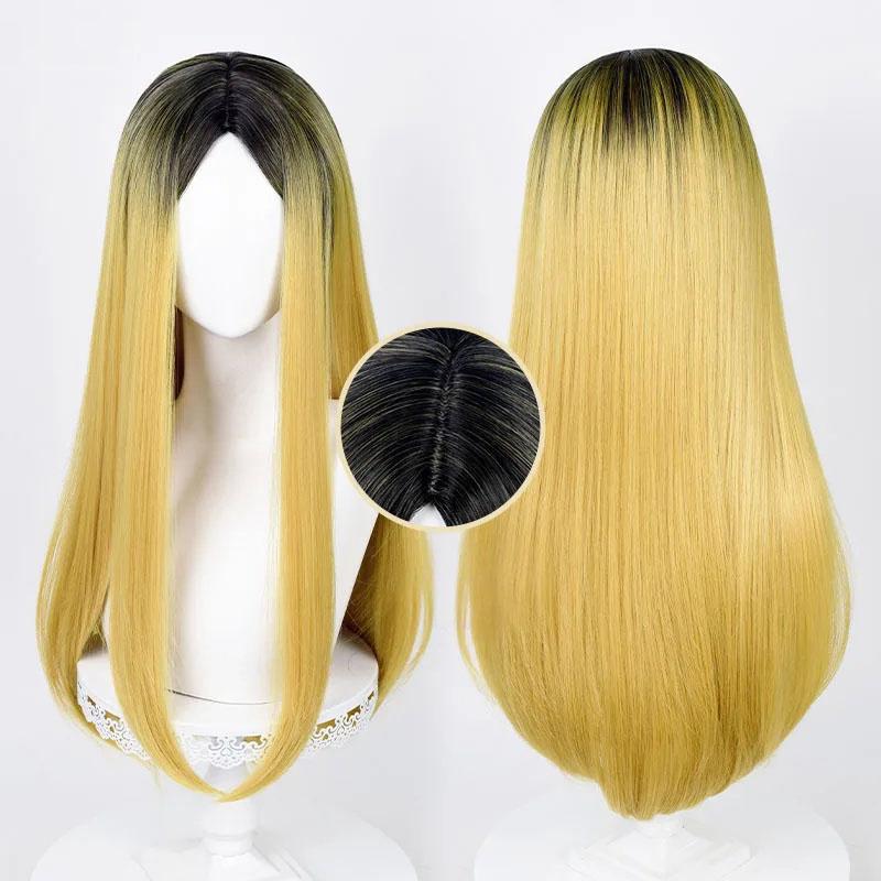 New Kenma Kozume Cosplay Wig High Quality Dyed Gradient Scalp Short Heat Resistant Synthetic Hair Anime Cosplay Wigs + Wig Cap