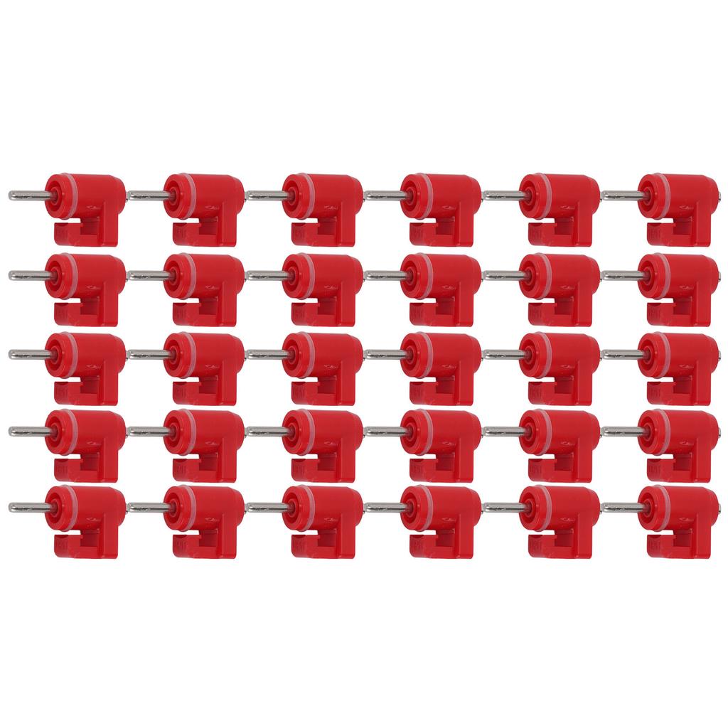 30Pcs Chicken Nipple Waterer Poultry Water Nipple Drinker Outdoor Accessories Red Head
