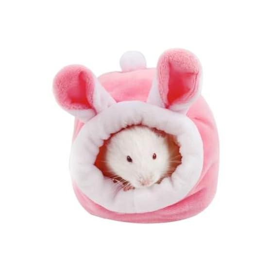 LIKENNY Winter Hamster Cushion Bed, Warm Hamster House, Sleeping Bag, Playground, Rest Area, Warm Nest, Cold Protection, Thermal Insole, Small Animal