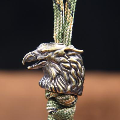 Griffin Eagle Head Lion Body Brass Knife Beads Lanyard Pendants Paracord Charms Eagle Beak EDC Outdoor DIY Accessories Jewelry