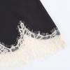 European-American Style Women's Satin Lace Camisole - Autumn 2025 Collection, Color Block Design