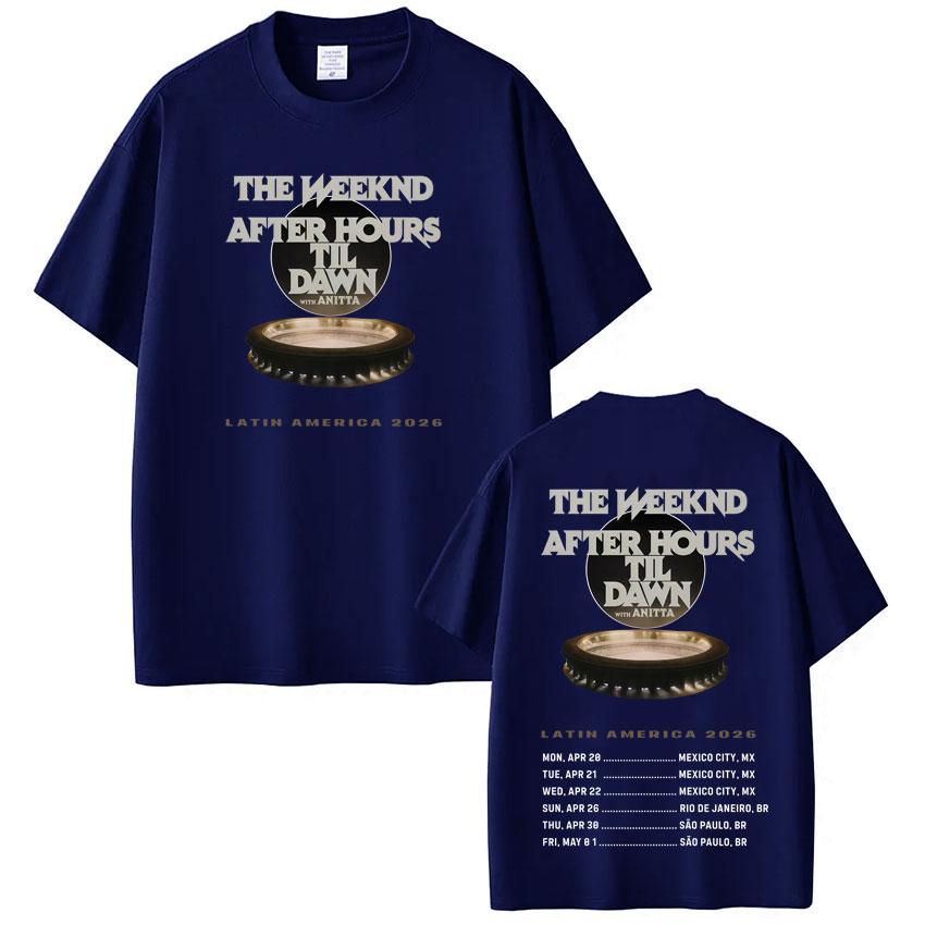 The Weeknd After Hours Til Dawn Tour 2026 Merch Tshirts Summer New Unisexs Womens Luxury Fashion Cotton Oversized Tshirt Y2K