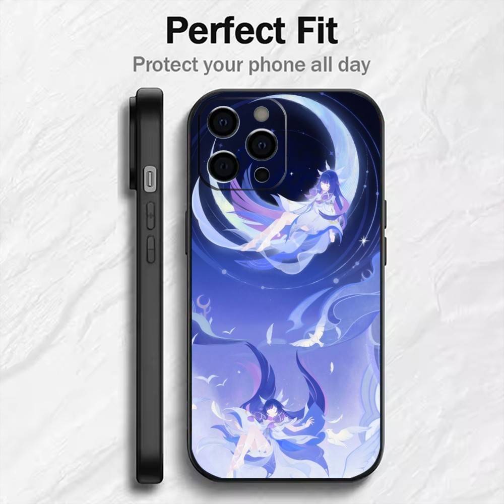 The Maiden C-Columbina-a Phone Case For iPhone17,16,15,14,13,12 Plus,Max Soft Silicone Black Cover