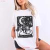 Cowboy Skeleton T Shirt Vintage Style Tarot Retro The Funny Vintage Versatile Top For Everyday Wear Soft Fashion Unisex