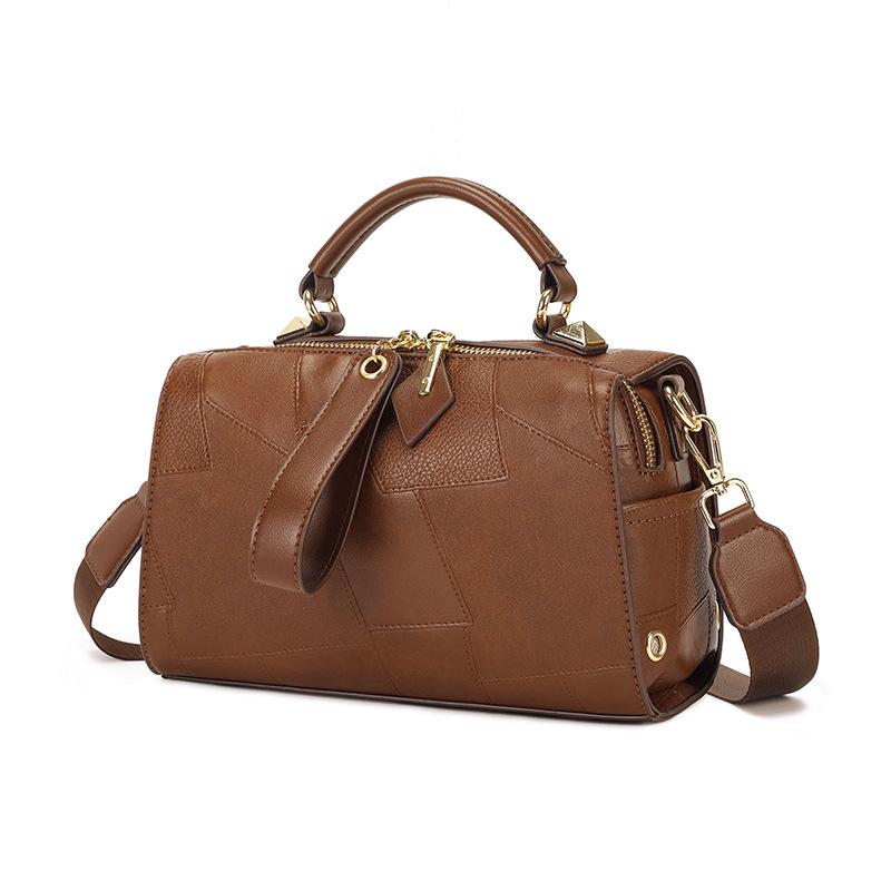 

Высококачественная и вместительная новая женская модная универсальная сумка, которая может быть однотонной сумкой-мессенджером на одно плечо 24cm*10cm*15cm коричневый