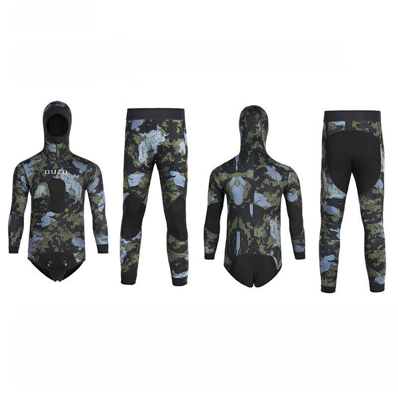 Brangdy Two-Piece Warm Camouflage Wetsuit