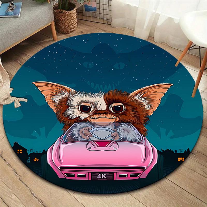 Tappeto Rotondo Gremlins, Tappeto per Soggiorno Camera da Letto Divano Sala Giochi Decorazione, Tappetino Antiscivolo