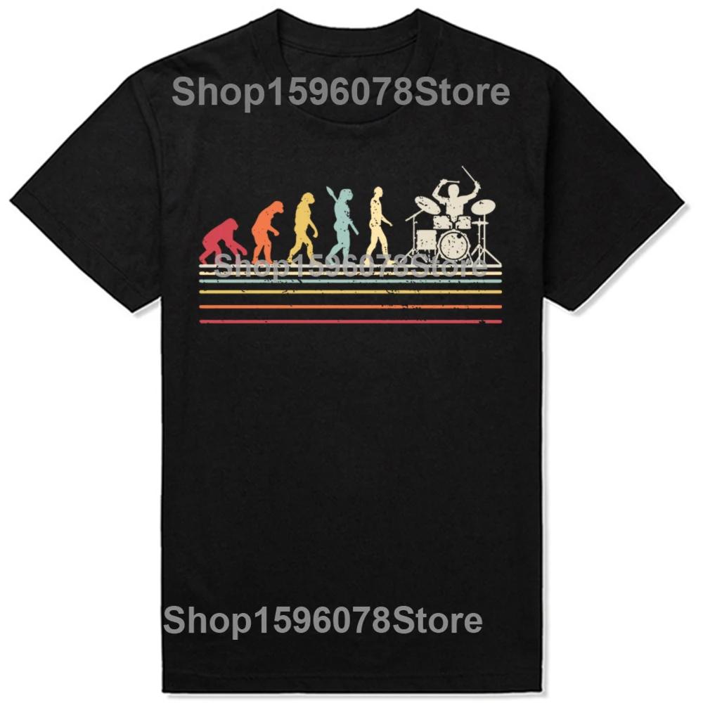 Funny Drummer Dad Like A Regular But Cooler T Shirts Men Cotton Humor Drum Father Tee Shirt Short Sleeve Unisex Loose Clothing