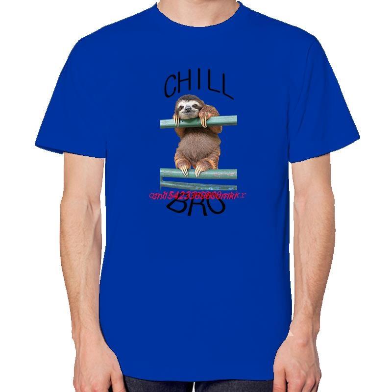 Chill Bro Sloth Animal Cool Graphic T Shirts Fashion Tees Tops Summer Cotton New Shirts And Tshirts Unisex Print T Shirt