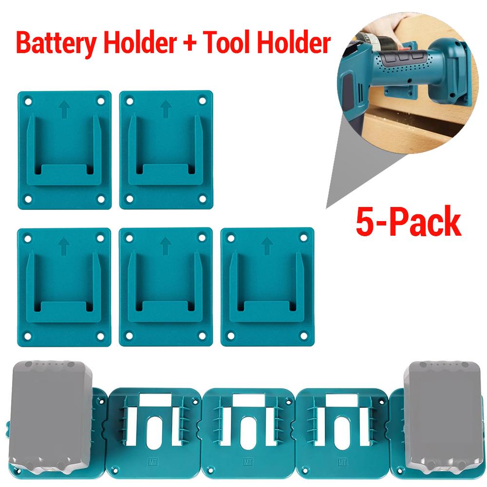 1 Pack Battery Storage Rack for Makita 11.1V 18V Li-ion Battery Tools Machine Holder Storage Rack Wall Mount Bracket Fixing
