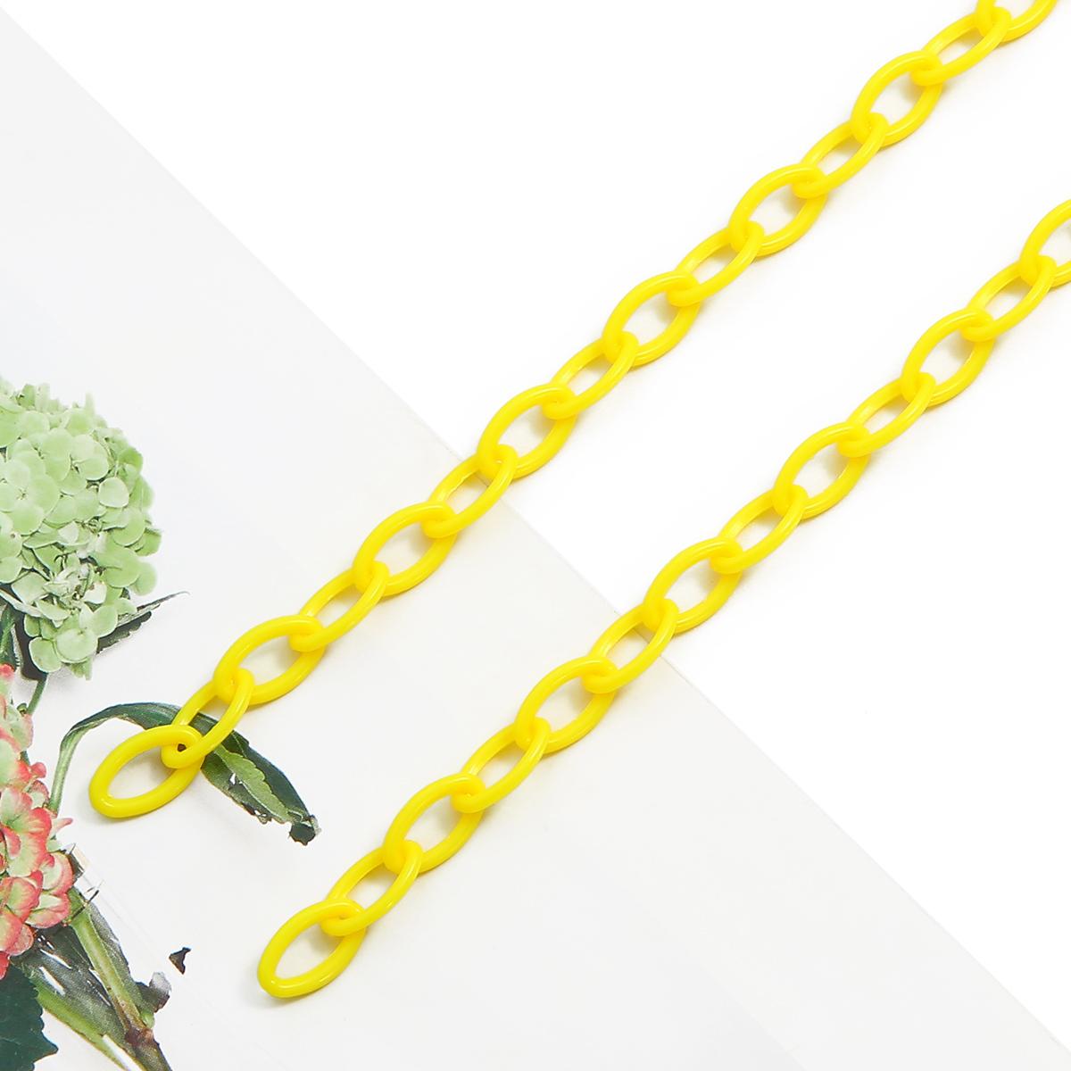 

4 шт. яркие цвета, акриловая модная цепочка для солнцезащитных очков, цепочка для изготовления ювелирных изделий своими руками, браслет, цепочки для очков, аксессуары жёлтый