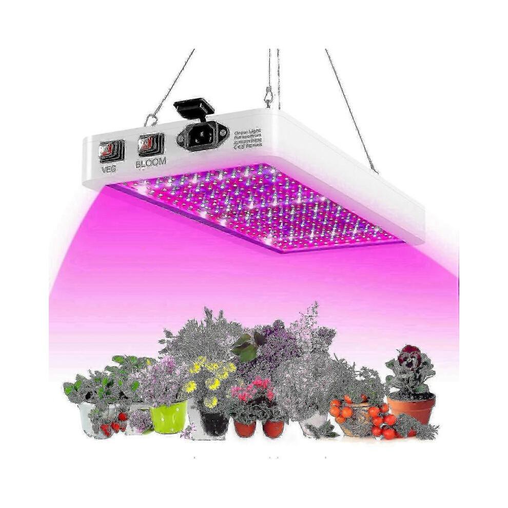 2000W LED Grow Light for Indoor Plants 312 LEDs Full Spectrum Veg and Bloom Dual Switch IP65 Waterpr Tw