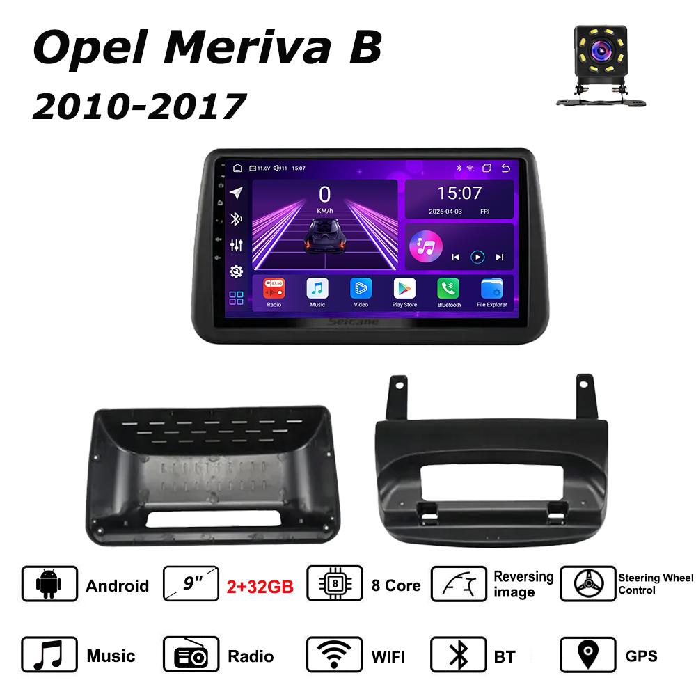 

Android Car-Play Car Radio For Opel Meriva B 2010-2017 Multimedia Player Head Unit Stereo GPS Navigation BT WIFI,8 CORE ,2+32GB чорний