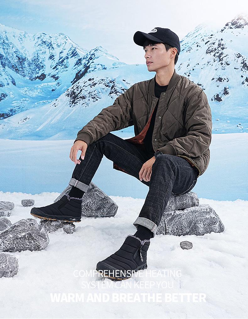 Unisex Winter Snow Boots - Warm, Non-slip, Mid-top, Velvet-lined