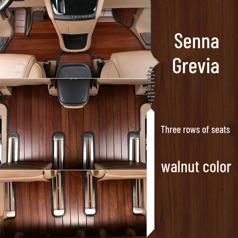 Custom Solid Wood Floor Mats for 2023 Toyota Sienna Hybrid Grandia