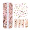Pink Nail Glitter Sequins Decals Moon Star Heart Paillettes Resin Mold Filler Flower Petals Paillettes Decorations