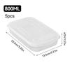 Professional Freezer Organizer Set with Labeled Compartments, 5-Piece Stackable Meal Prep Containers - Airtight for Meat, Fish