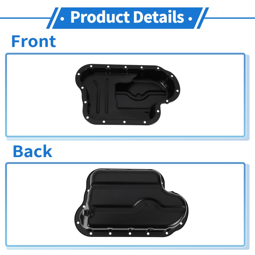 X Autohaux 1 Pc No.215102C000 Engine Oil Pan for Hyundai for Genesis Coupe Iron Black