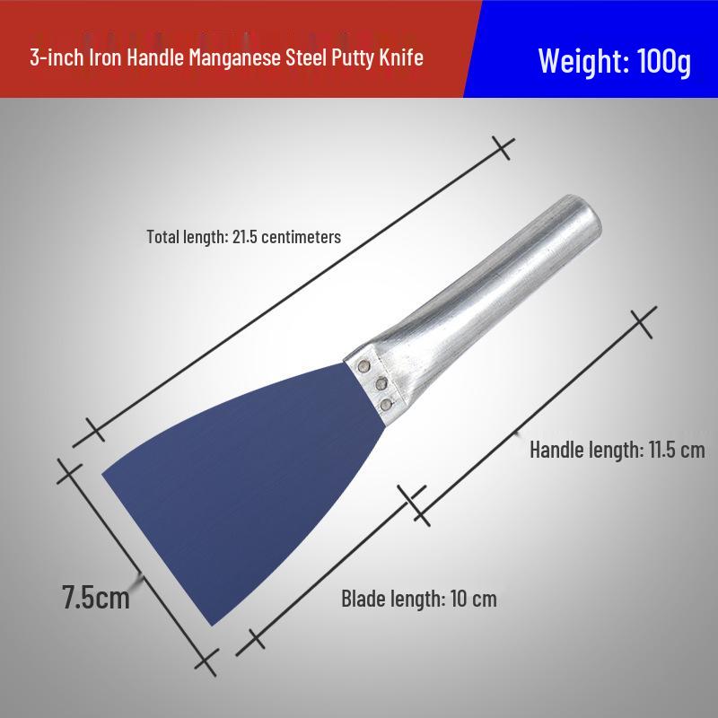 Stainless Steel Anti-Slip Plastering & Putty Knife with Plastic Handle