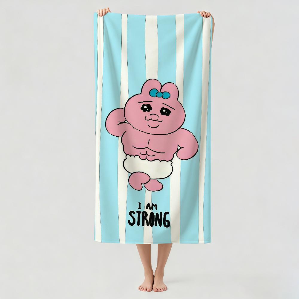 Cartoon cute O-Opanchu U-Usagi Towel Drying Bath Towel Applicable To Light Swimming Camping Yoga Beach Out