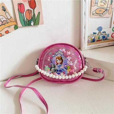 Kindertasche kleines Mädchen Sophia Eisprinzessin Perlenhandtasche lässige Sand Umhängetasche