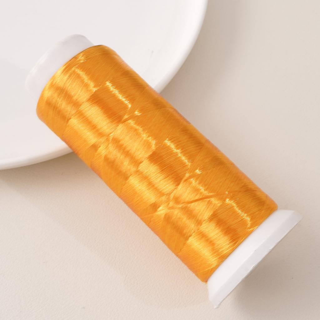 Fil polyester sans nœuds, 1 200 mètres, fil floral enveloppé de velours, pour la fabrication de bracelets, colliers et bijoux