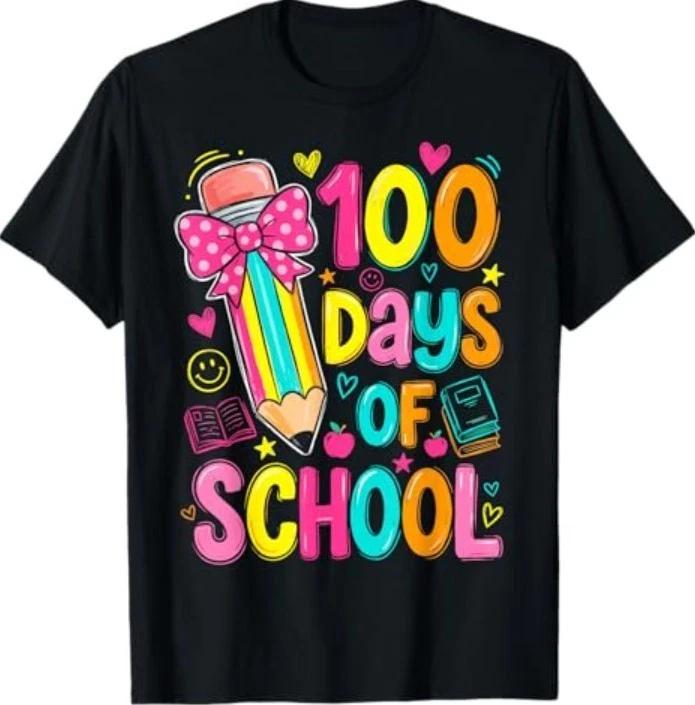 100th Day of School Kids Girls 100 Days Teachers T-Shirt