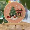 Snowman Tree Cross Stitch Set Santa Claus Xmas Embroidery Craft Set Winter