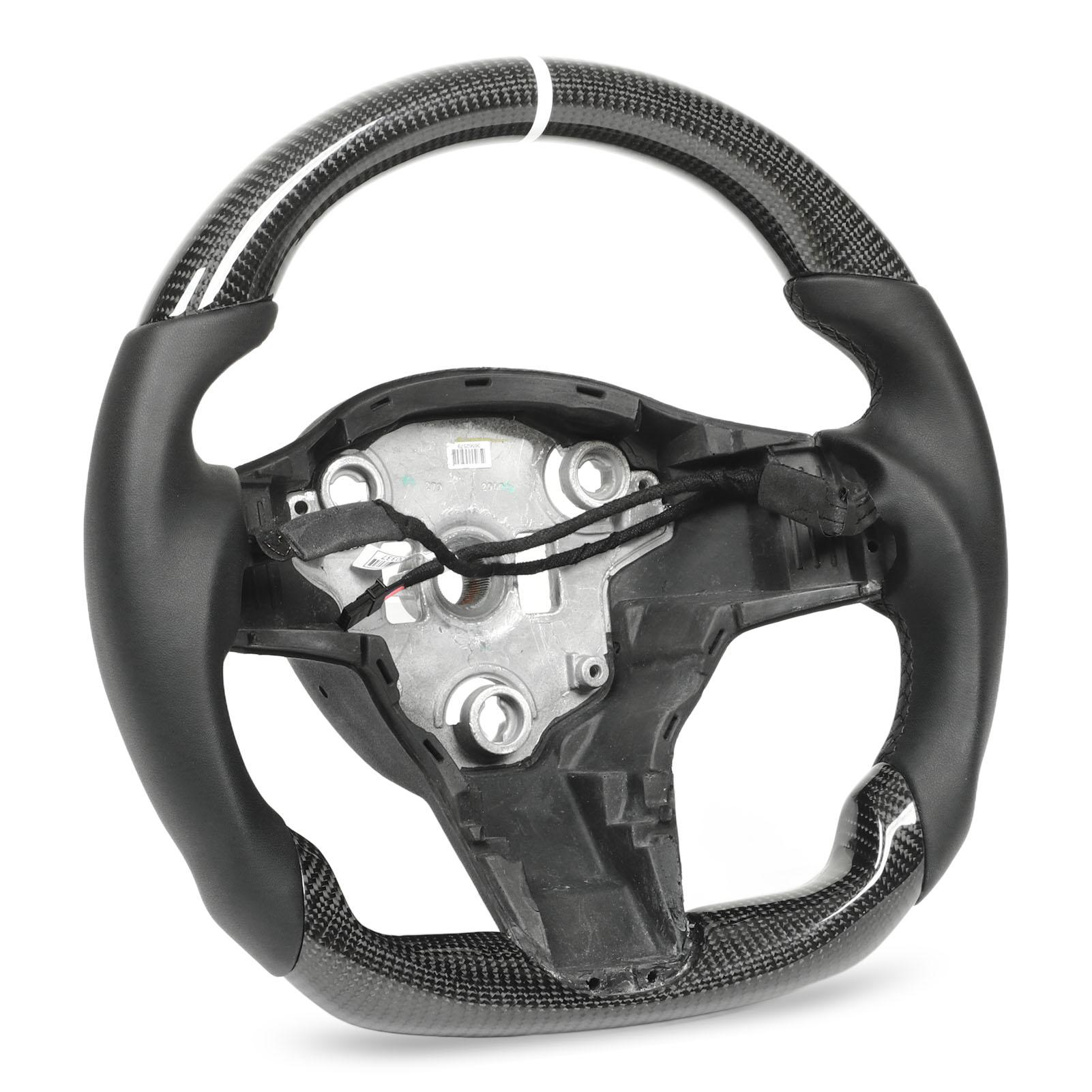 

Рулевое колесо из углеродного волокна с кожей наппа, с подогревом, замена для Tesla Model 3 Y 20172023