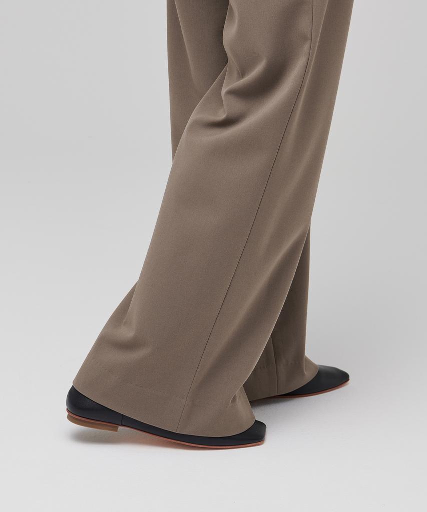 MUSINSA STANDARD WOMAN Women'S Real Wide Belted Slacks [Dusty Beige]