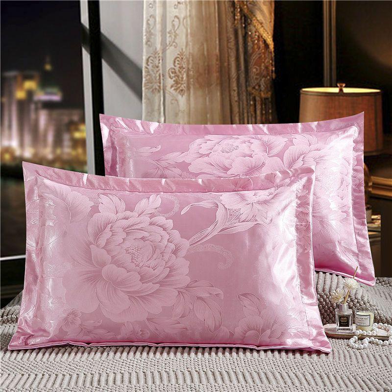 2PCS Europejski styl luksusowe żakardowe koperty poszewki na poduszki 48x74cm Poszewka na poduszkę dla dorosłych Poszewka na poduszkę dekoracyjna satynowa poszewka na poduszkę