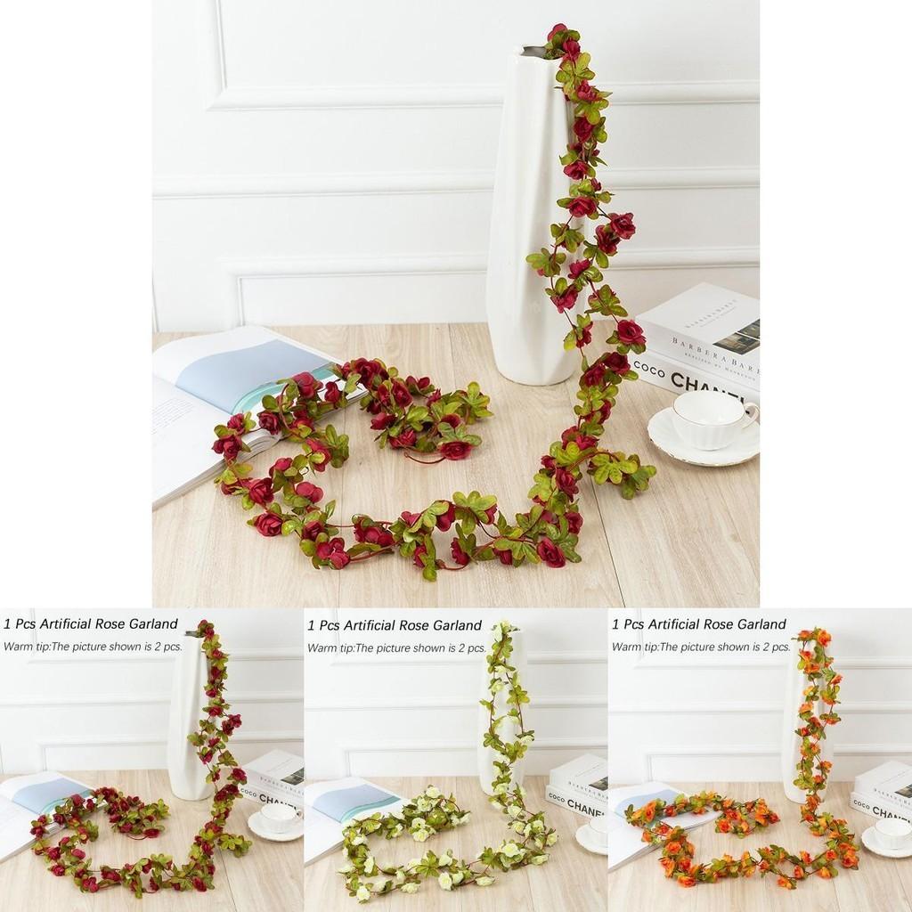 Elegant Autumn Small Peony Ivy Leaf Vine Fake Plant Garland For Home Dcor