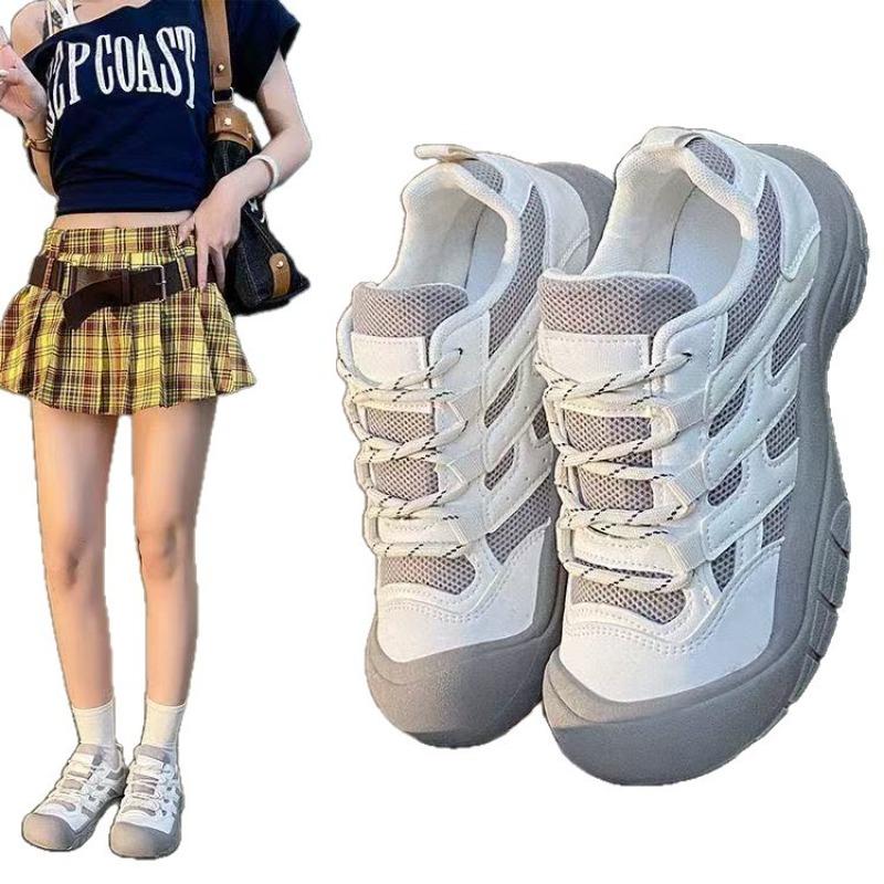 Chaussures moches mignonnes femmes printemps nouveau extérieur sports légers polyvalentes chaussures de skate étudiantes nouveau
