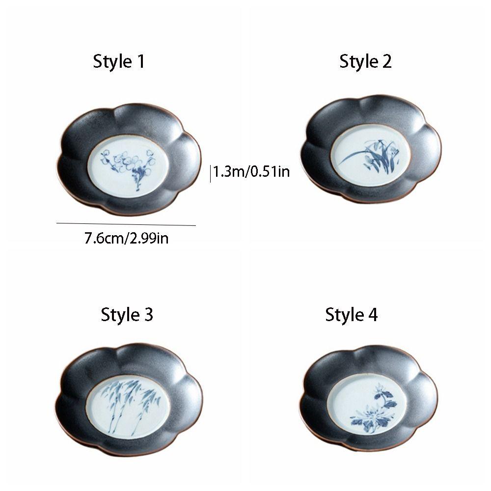 Tableware Ceramic Tea Cup Coaster Heat-resistant Durable Insulation Pad Creative Flower Shaped Cup Holder