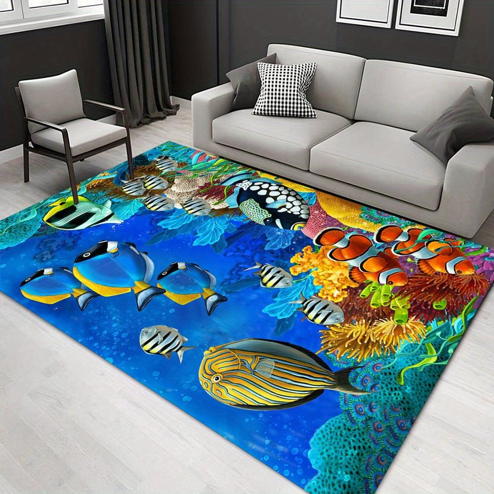 

1pc 2019997085 Pattern Carpet, Area Rug For Living Room Bedroom Room Bed Chair Laundry Entryway Corridor Yard Non-slip Outdoor Camping Rug F 60cm by 90cm