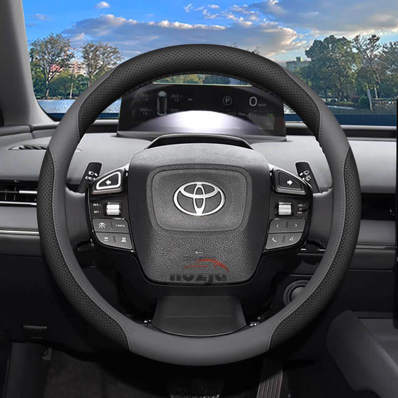 Leather Car Steering Wheel Cover for Toyota Bz4x 2025 2026 Accessories