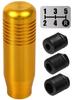 Freate Aluminum Mt 5 Speed Shift Pattern Seal Car Gear Knob with Custom Truck Adapter (Gold)