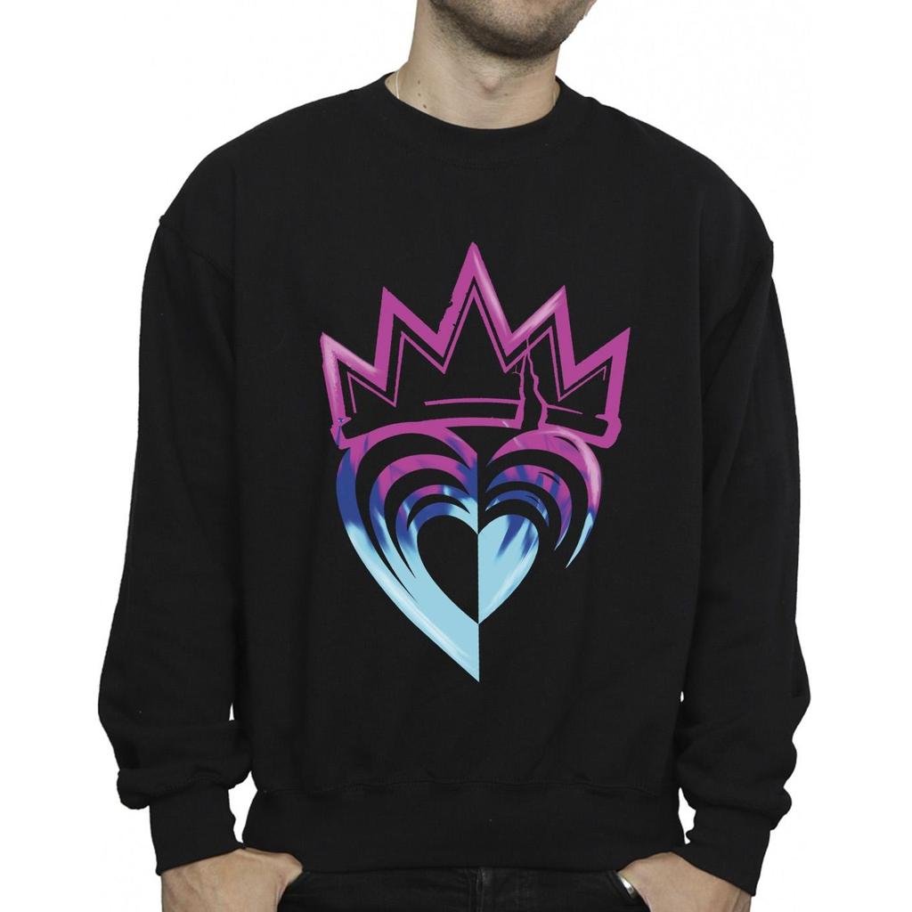 Disney Mens Descendants Pink Crown Sweatshirt