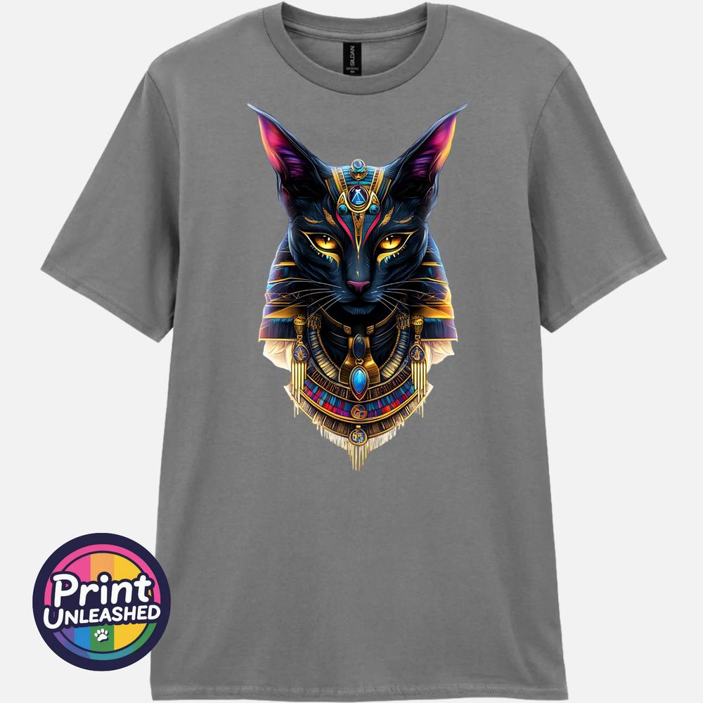 Bastet Cat Goddess T Shirt Egyptian Mythology Graphic Tee Fantasy Art Gift S2XL
