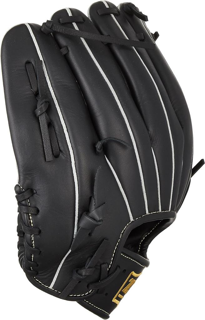 ZETT Rubber Baseball Softball Glove Fine Play All Round Black Sewing Champagne Gold For Throwing BSGB3910AZ (Glove) Thread Right-handed