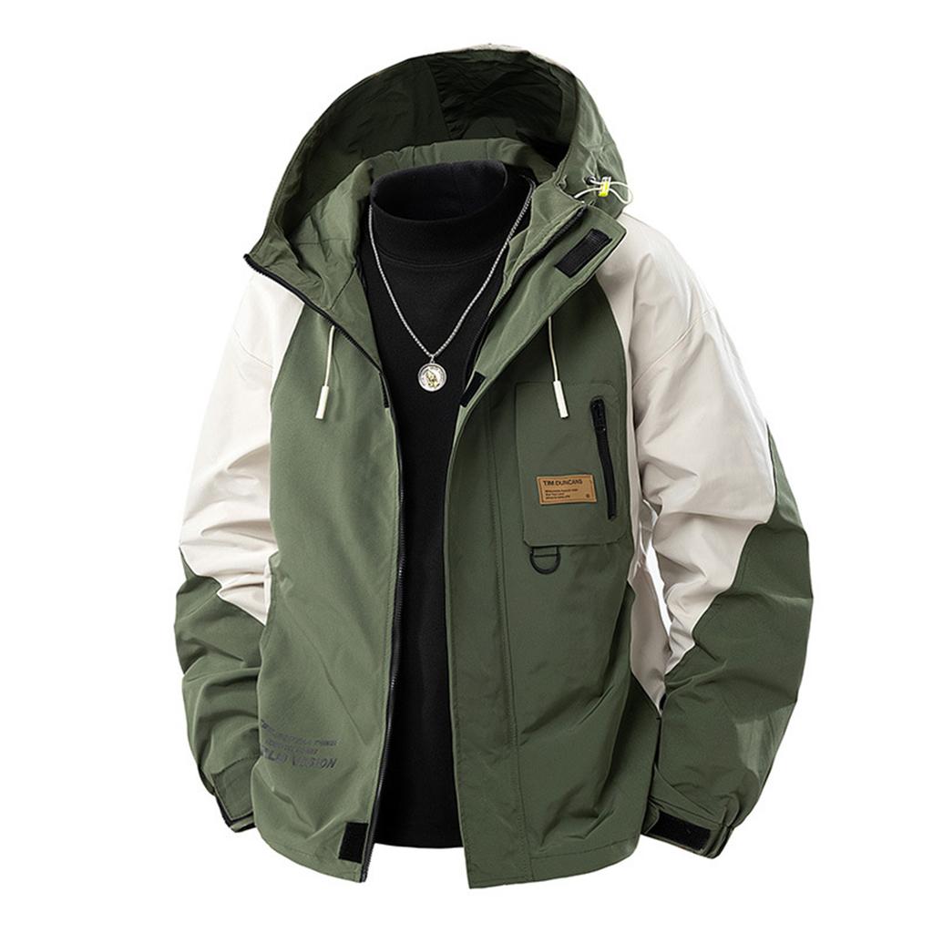 Men's Sport Coat Hiking Jacket Sports Outdoor Casual Windbreaker Zipper Pocket Fall Color Block Casual