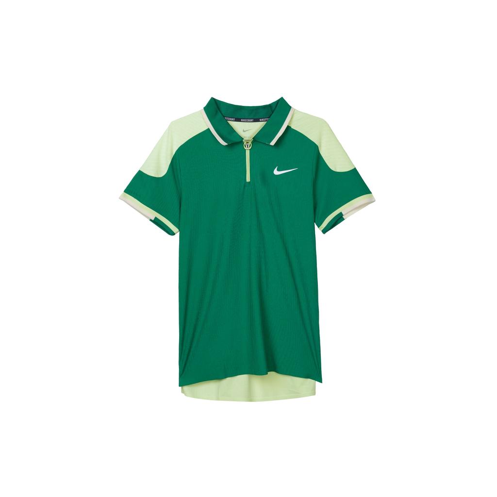 Nike Court Slam Logo Color Block Casual Short Sleeve Polo Shirt Men Polo Shirts Peacock-Stone FD5128-365