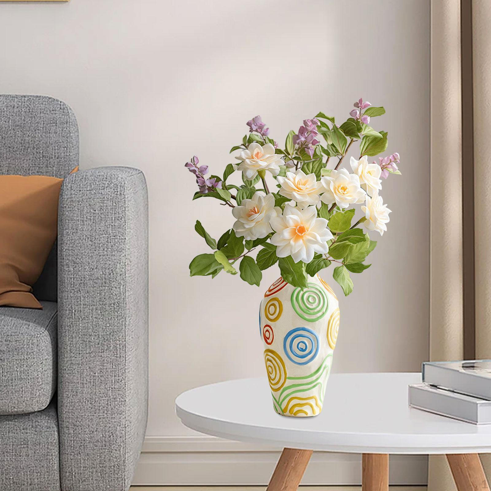 

Керамический цветочный горшок для декора дома и офиса Circles