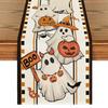 Boo Ghost Jack-O'-Lantern Pumpkin Halloween Table Runner, Spooky Kitchen Dining Table Decoration for Home Party Decoration
