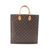 Used Sac Plat Tote Bag M51140 Monogram PVC Coated Canvas Leather Brown Used Women