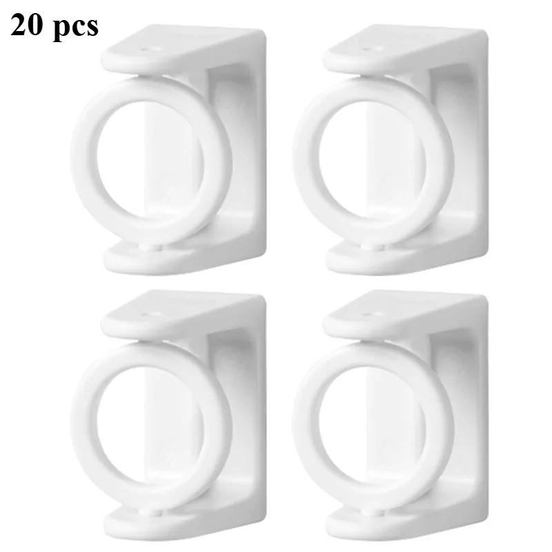 360 ° Fixateur de poteau rétractable rotatif, pour crochets adhésifs solides sans perçage, tige à serviettes, support de tringle à rideau de douche