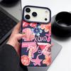 For iPhone 17 Pro Max Case Luxury Pink Cartoon Floral Pattern Leather Texture Silicone Cover For iPhone 16 Pro Max 15 14 13 12 11 16E Air